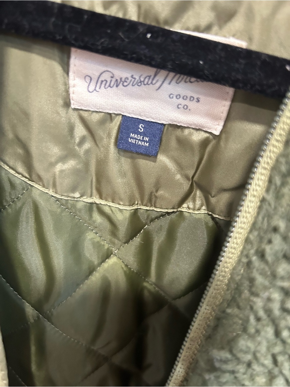 Universal Thread Olive & Tan Sherpa-Front Puffer Jacket - Picture 3 of 4